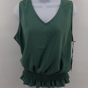 week and clothing women's peasant top seafoam green size MED